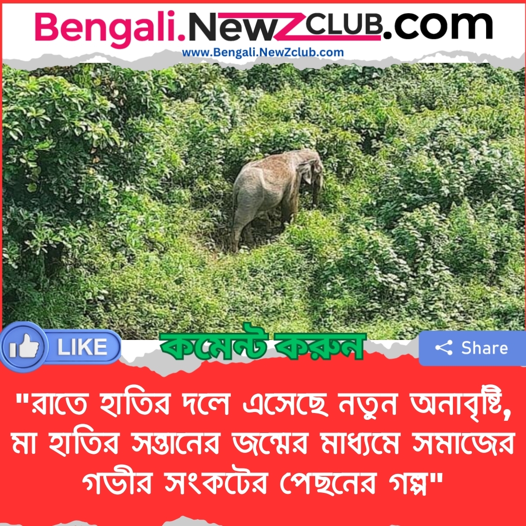 “রাতে হাতির দলে এসেছে নতুন অনাবৃষ্টি, মা হাতির সন্তানের জন্মের মাধ্যমে সমাজের গভীর সংকটের পেছনের গল্প”