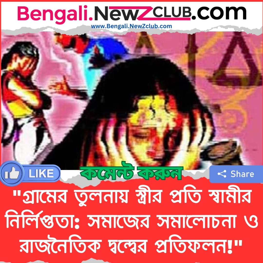 “গ্রামের তুলনায় স্ত্রীর প্রতি স্বামীর নির্লিপ্ততা: সমাজের সমালোচনা ও রাজনৈতিক দ্বন্দ্বের প্রতিফলন!”