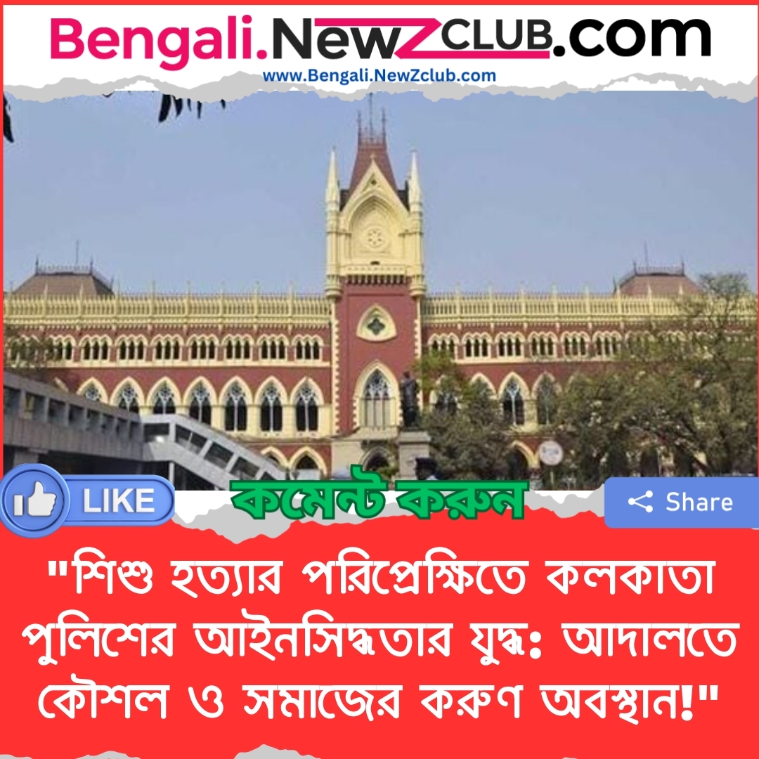 “শিশু হত্যার পরিপ্রেক্ষিতে কলকাতা পুলিশের আইনসিদ্ধতার যুদ্ধ: আদালতে কৌশল ও সমাজের করুণ অবস্থান!”